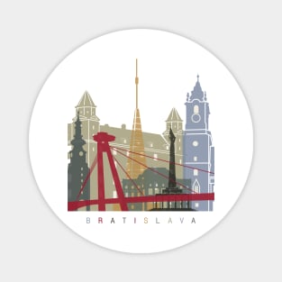 Bratislava skyline poster Magnet